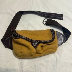 Postcard Canary Yellow and Brown Hip Pack OS